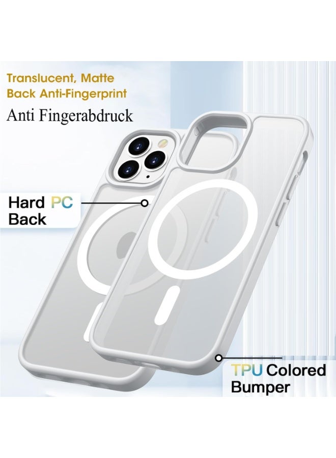 ACLIX Magnetic Case for iPhone 11 Pro [Shockproof & Slim] Matte Hard Back Cover with high-Grade Protection | White - Image 4